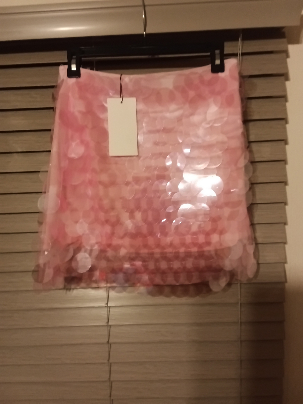 Zara Pink Sequin Mini Skirt
